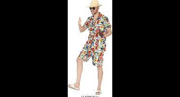 Hawaii Kostuum Multikleur Papagaai Heren - Maat M