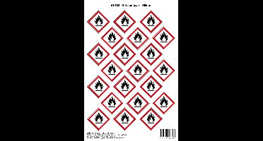 Pictogram sticker A045 Richtingaanwijzing 45 graden - 50x50mm 15 stickers op 1 vel