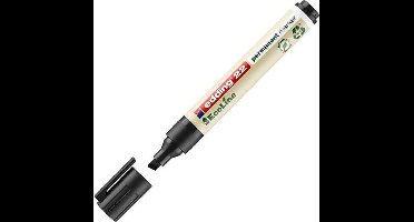 edding 22 EcoLine Permanente Marker, Beitelvormige Punt, 1 - 5 mm, Zwart (doos 10 stuks)
