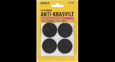 Stolz - Anti-krasvilt zelfklevend - Krasviltjes - Rond - Vloer- en meubelbeschermers - 8 stuks - 4 x 4 cm