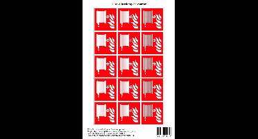 Pictogram sticker F002 - Blusslang - 50x50mm - 15 stickers op 1 vel