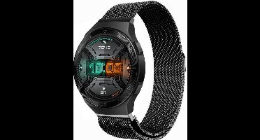Bandje geschikt voor Huawei Watch GT 2e - Zwart Milanese Band