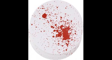 Arti Casa Onderzetters Met Bloedvlekken 9,8 Cm Wit/rood 10 Stuks