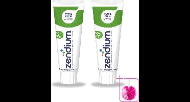 2 x Zendium - Extra Fresh - Tandpasta - Natuurlijke Enzymen - 75 ml - Bulkverpakking - Tandpasta - Douchemop - Enzymen
