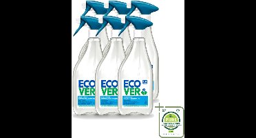 6 x Ecover - Badkamerreiniger - Munt & Komkommer - 500 ml - Grootverpakking - Vaatwasstrips - Badkamerreiniger - Kalkverwijdering - Zeepresten - Plantaardige Reiniger - Ecologische Reiniger