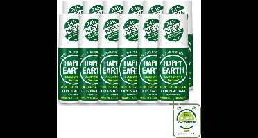 12 x Happy Earth – Deodorant Roll-On – 100% Natuurlijk Bergamot Cedarwood – 75 ml - Grootverpakking - Vaatwasstrips - Bergamot - Cederhout - Natuurlijke Deodorant - Roll-on Deodorant - 24 Uur Bescherming