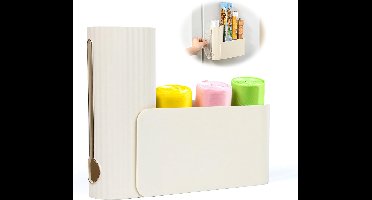 Wandgemonteerde vuilniszakorganizer, opvouwbare plastic zakhouder voor kasten, koelkasten, badkamers, wandgemonteerde - ShopVlot