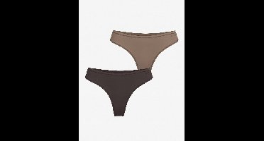 Bjorn borg 2-pack dames comfort String - Thong - Bruin combi / L