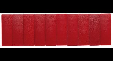 MAUL Magneet rechthoek 10 stuks 1 kg kunststof Ferriet bruchsicher erodiert lackiert 5.4 x 1.9 x 0.9 cm rood