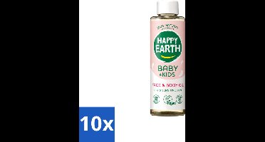 10 x Happy Earth – Face & Body Oil – 100% Natuurlijk Baby & Kids – 150 ml - Voordeelverpakking - 10 stuks