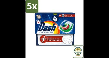 5 x Dash Platinum - Wasmiddel Capsules - Witte en Gekleurde Was - 14 Wasbeurten - Wasstrips - Wasmiddel - Wascapsules - Vlekverwijdering - Frisheid - Wasmachine