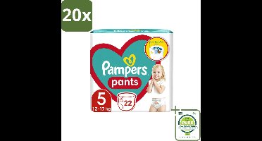 20 x Pampers – Luierbroekjes – Baby Dry Pants Maat 5 – 22 Luiers - Grootverpakking - Vaatwasstrips - Baby Luier - Droge Luier - Luierbroek - Kind Luier - Droge Luierbroek