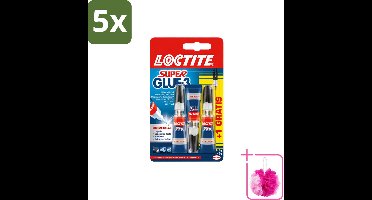 5 x Loctite - Secondelijm - Super Glue Universal - 3 Lijmtubes - Bulkverpakking - Super Glue - Douchemop - Lijm