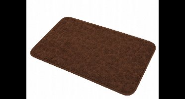 Zachte Antislip Badmat Bruin 60x40 cm - Absorberend & Comfortabel
