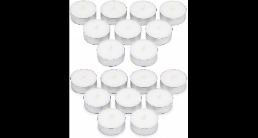 Arti Casa Theelichtjes / waxinelichtjes - 200x stuks - wit - D3,7 cm - 3,5 branduren - geurloze kaarsen