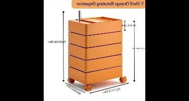 Opbergkast – Opbergrek – Stellingkast – Opbergmeubel – Kastje – Multifunctioneel Draaibaar – Roestvrij Staal Met Wielen – Ruimtebesparend Zonder Montage