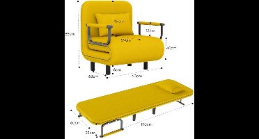 Slaapbank – Bedbank – Logeerbed – Vouwbank – Slaapstoel – Telescopisch Uitschuifbaar – Memory Foam Vulling – Stabiel Metaal Frame – Donkerblauw – Afneembare Wasbare Stof