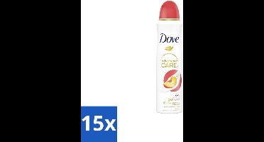 15 x Dove – Deodorant Spray – Peach & White Blossom – 150 ml - Deodorant Spray - Fris - Okselhuid Verzorging - Alcoholvrije Deodorant - Perzik En Witte Bloesem