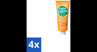 4 x Happy Earth – Deodorant Cream – 100% Natuurlijk Rose Petitgrain – 40 ml - Natuurlijke Deodorant - Deodorant Crème - Frisse Geur - Bloemige Geur - Huidvriendelijk
