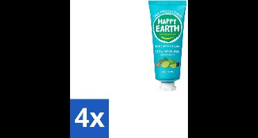 4 x Happy Earth – Deodorant Cream – 100% Natuurlijk Cedar Lime – 40 ml - Natuurlijke Deodorant - Deodorant Crème - Frisse Geur - Cederhout - Limoen