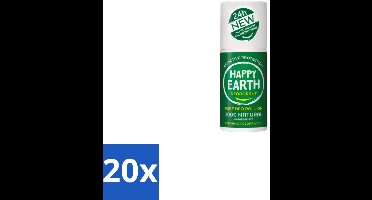 20 x Happy Earth – Deodorant Roll-On – 100% Natuurlijk Bergamot Cedarwood – 75 ml - Voordeelverpakking - 20 stuks