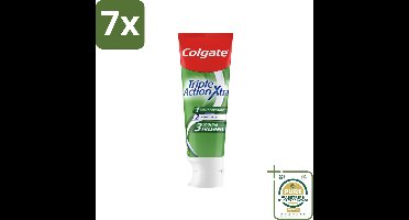 7 x Colgate Tandpasta Triple Action Extra Fresh 75 ml - Grootverpakking - Tandpasta - Gaatjes - Tanden - Frisse Adem - Mondverzorging