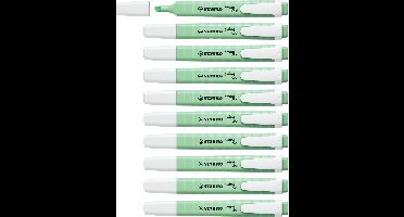 STABILO swing cool - Markeerstift - Perfect Voor Onderweg - Pastel - Vleugje Mint - Doos 10 stuks