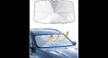 GELLDG Zonnescherm Auto Voorruit - Reflecterend UV Bescherming 140x80cm - Thermisch Isolerend Zonnescherm voor Binnenkant Windscherm - Geschikt voor Meeste Auto's - Gemaakt van Duurzaam Stof - 1 Stuk