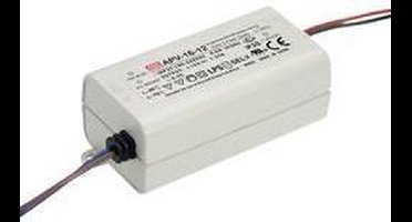 Mean Well APV-16-24 LED-transformator Constante spanning 16 W 0 - 0.67 A 24 V/DC Niet dimbaar, Overbelastingsbeschermin