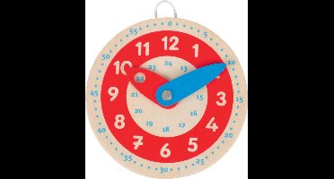 Goki Clock, leer klok, 10 cm, makkelijk voor kinderhand