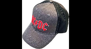 AC/DC - Red Logo Baseball pet - Grijs/Zwart