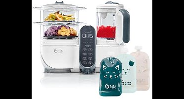 Multifunctionele Babyvoeding Processor met 15 Herbruikbare Knijpzakjes