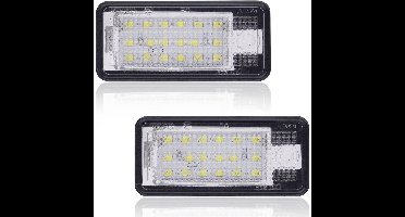 GELLDG 2 stuks kentekenplaatverlichting - 6500K - 12V - 400 lumen - Probleemloos - Geschikt voor Audi A3, A4, S4, A5, A6, S6, A8, S8, Q7, RS4 - Wit