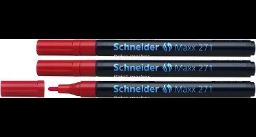 Schneider lakmarker - Maxx 271 - 1-2 mm - rood - 3 stuks - S-127102-3