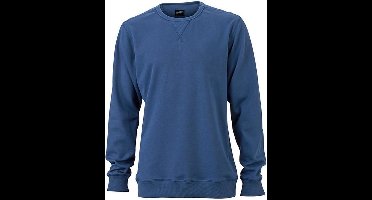 James and Nicholson Heren Basis Sweatshirt (Denim Blauw)