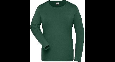 James and Nicholson Dames/dames Organic Cotton Sweater met lange mouwen (Donkergroen)