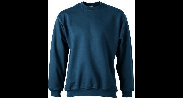 James and Nicholson Unisex Round Heavy Sweatshirt (Benzineblauw)
