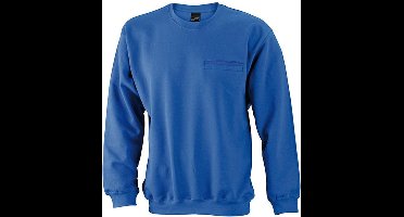 James and Nicholson Heren Ronde Zak Sweatshirt (Koningsblauw)