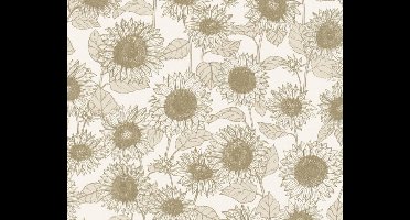 ZONNEBLOEMEN BEHANG | Botanisch - beige wit - A.S. Création New Life