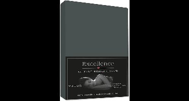 Excellence Katoen Satijn Topper Hoeslaken 160x210cm + 15cm - Antraciet