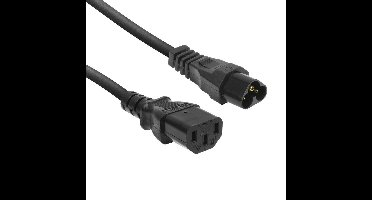 ACT Netsnoer C6 - C13 zwart 0,2 m AK5247