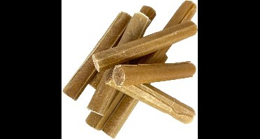 Petsnack - Hondensnack - Geperste Kauwstaaf Met Rund - Gedroogde Buffelhuid - Massief - 12.5 cm - 25 stuks