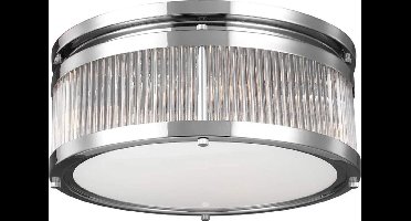 Landelijke Plafondlamp - Steady Lighting - Metaal - Landelijk - G9 - L: Cm - Voor Binnen / Binnen - Woonkamer - Eetkamer - Zilver