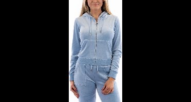 Juicy Couture Robertson hoodie met ritssluiting BLAUW - Maat M