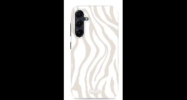 Mio by Mobilize Hoesje geschikt voor Samsung Galaxy A35 MagSafe Telefoonhoesje Hardcase | Mio by Mobilize Backcover | Geschikt voor MagSafe | Geschikt voor Draadloos Opladen met Magnetische Ring | Geschikt voor MagSafe Case - Sandy Zebra | Wit