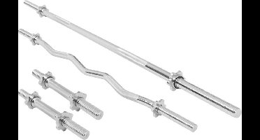 Gorilla Sports Set Barbells - Halters - Dumbbellstangen - Schroefsluiting 30 mm