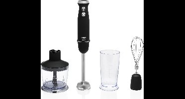 Princess 221220 Staafmixer - Hand blender - 800W - 4-in-1 Set- Inclusief hakmolen, garde en mengbeker