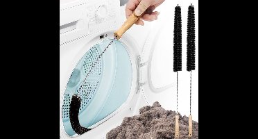 2 Stuks Drogerventilatiereinigingsborstel - Lange Flexibele Pluizenborstel voor Wasdrogers, Koelkasten & Meer – Meubels Schoonmaken - Pluisvanger – Koelkastspoelborstel - LOUZIR