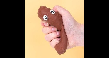 Squeeze Drol Stressbal – Grappig Cadeau – 3 x 14 cm – Stressverlichting – Zacht en Compact