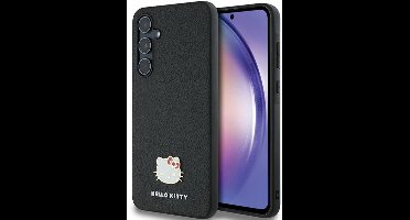 Hello Kitty A55 Serie - Telefoonhoesje - Zwart - Hard Case - Metaal Logo